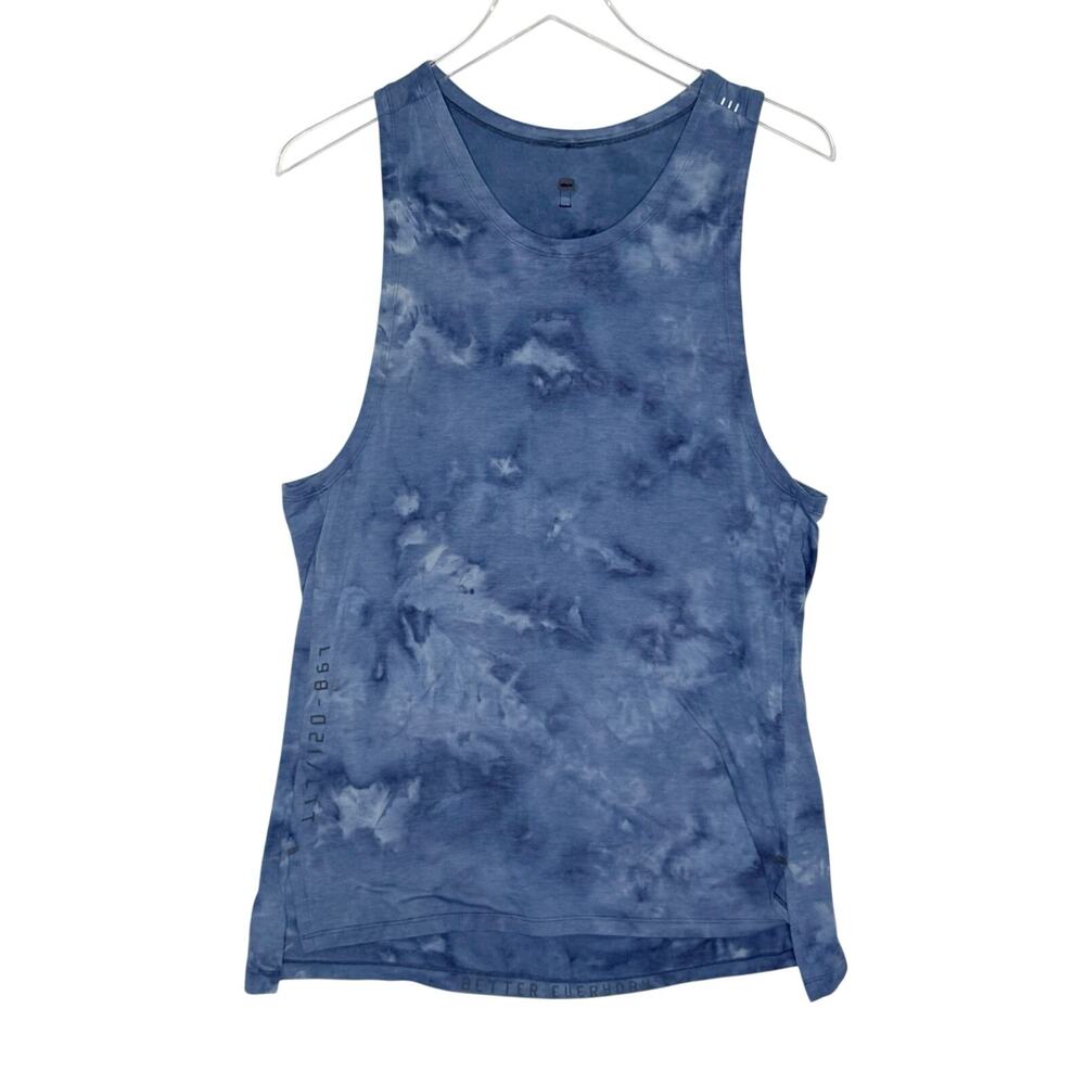 Lululemon Always Agile Tank L Mens Diamond Dye True Navy Chambray Active